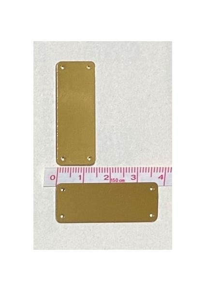 Pleksi Dikdörtgen Kalın Plastik Plaka. 1.5cmx3.7cm. 25GR. 29 Adet. Sarı fiyatları