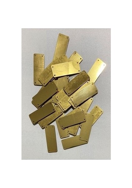 Pleksi Dikdörtgen Kalın Plastik Plaka. 1.5cmx3.7cm. 25GR. 29 Adet. Sarı fırsatları