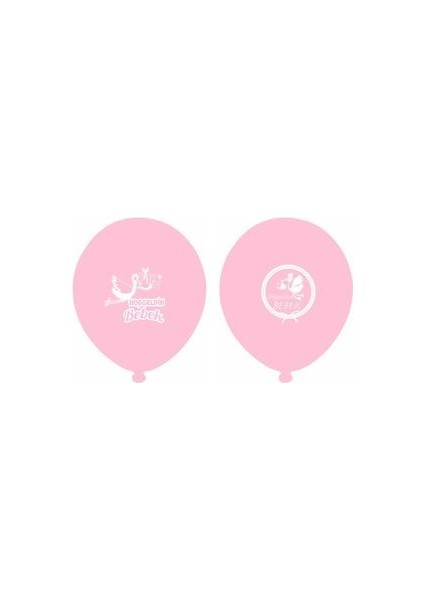 Hoş Geldin Bebek Baskılı Balon 10 Adet Mavi