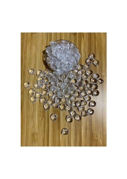 Oya, Abiye, Havlu, Takı, Örgü Vb. El Işleme Plastik Gözyaşı Damla Boncuk. 25GR. Tahmini 195 Adet.