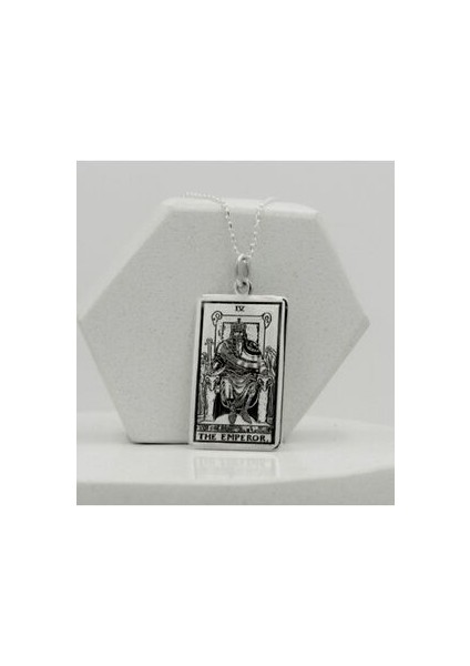 925 Ayar Gümüş Tarot (The Emperor) Imparator Kolye modelleri