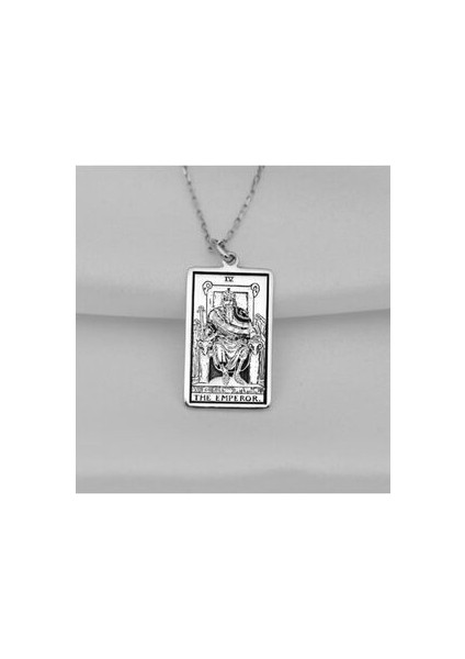 925 Ayar Gümüş Tarot (The Emperor) Imparator Kolye fırsatları