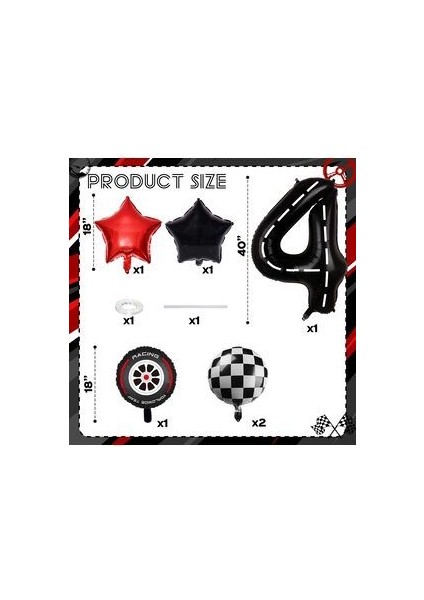 Race Car Set Arabalar Yarış Arabası Şimşek Mcqueen Doğum Günü Kırmızı Araba Full Set Rakam Balon fiyatları