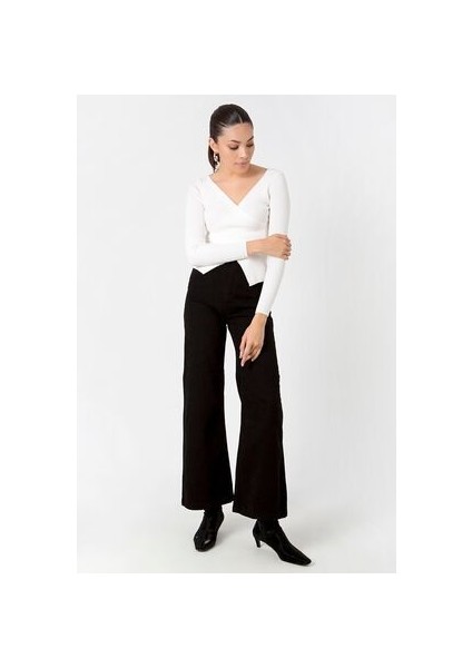 Leo Penelope Asya x Siyah Straight Fit Jean Kadın Power Likra Kadın Yüksek Bel Toparlayıcı