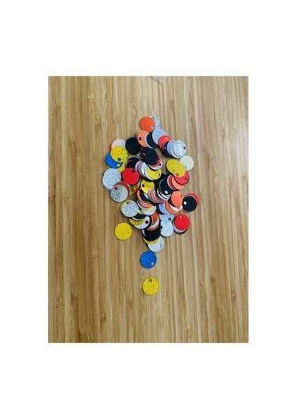 20MM Makrame Akrilik Plastik Kaplama Pul. Renkli 25GR. fiyatları