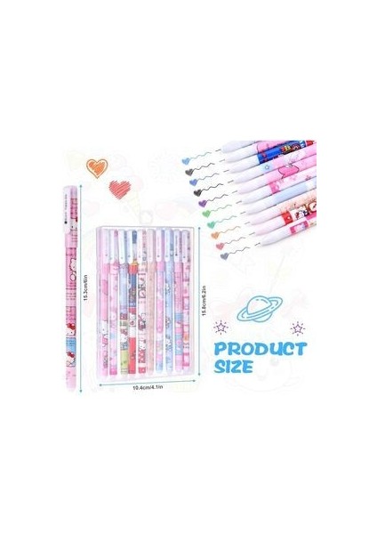 Hello Kitty 10 Renk Jel Kalem Seti