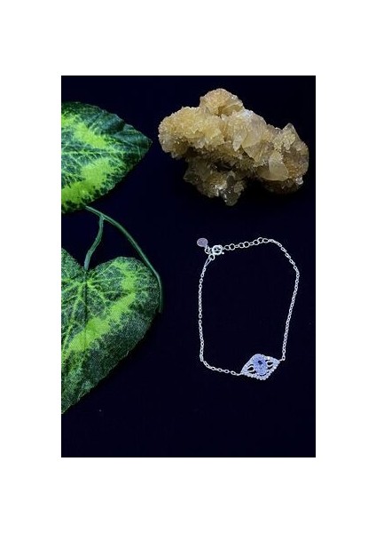 Mekik ve Tektaş Model Zirkon Taşlı Gümüş Bileklik