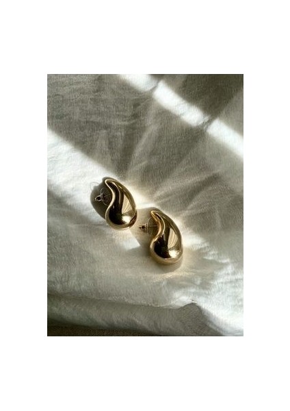 Italyan Bottega Gözyaşı Damlası Altın Kaplama Küpe fiyatları