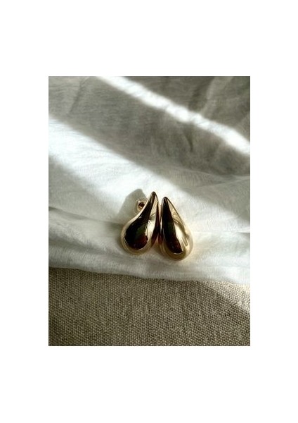 Italyan Bottega Gözyaşı Damlası Altın Kaplama Küpe fırsatları