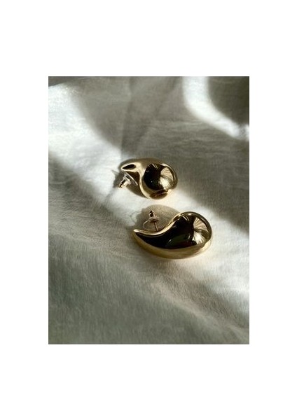 Italyan Bottega Gözyaşı Damlası Altın Kaplama Küpe indirimleri