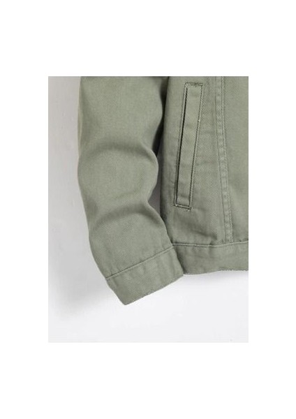 Erkek Yeşil Slim Fit Kot Ceket modelleri