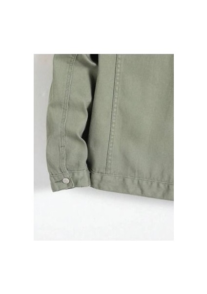 Erkek Yeşil Slim Fit Kot Ceket indirimleri