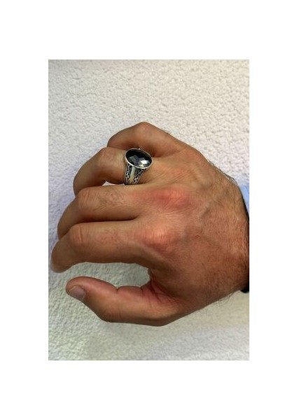 Kral Zincir Işlemeli Zirkon Taşlı Gümüş Erkek Yüzük fiyatları