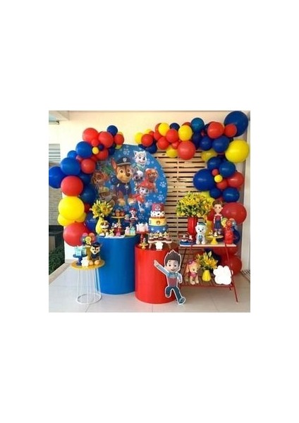 Paw Petrol Konsept Balon ve Balon Zinciri Doğum Günü Konsept