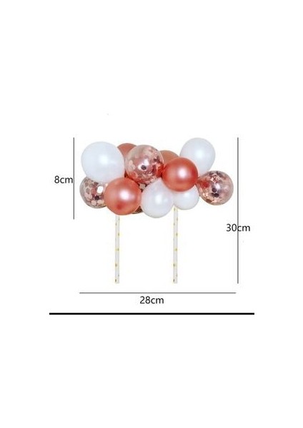 Pasta Süsü Pasta Balonu Gümüş Pullu Balon Mini Set fiyatları