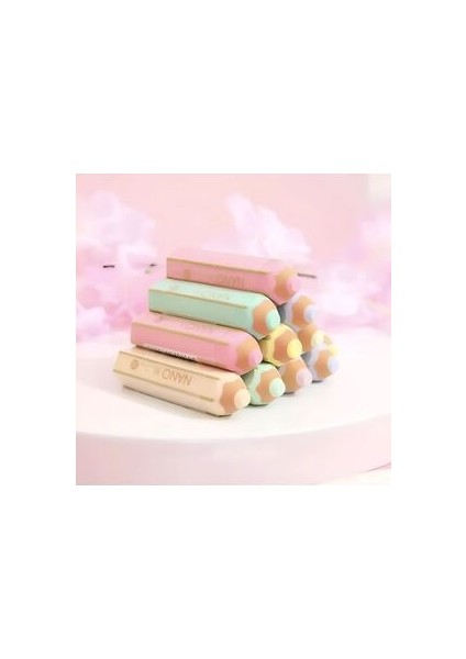 Kawaii Nano Kalem Silgisi Pastel Tonlarda 1 Adet Renkli ve Şık Tasarım