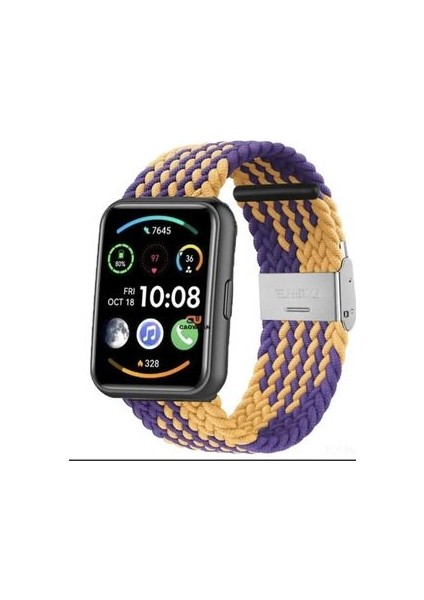 Watch Fit 2 Active Edition Sakura Pembesi Uyumlu Likralı Bez Kumaş Kordon