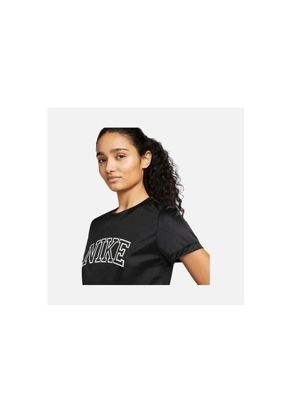Dri-Fit Swoosh Graphic Running Short-Sleeve Kadın Tişört, Kadın Spor Siyah Tshirt fiyatları