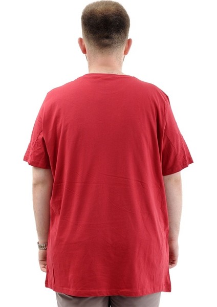 T-Shirt Bıs Yaka Belıef 24085 Bordo