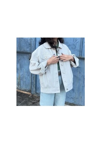 Kadın Açık Gri Çift Cepli Gabardin Ceket fiyatları