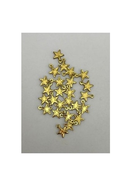 Pleksi Yıldız Oya, Çeyiz, Abiye, Mendil Işleme Pul 8mm. 20GR. Sarı. fiyatları