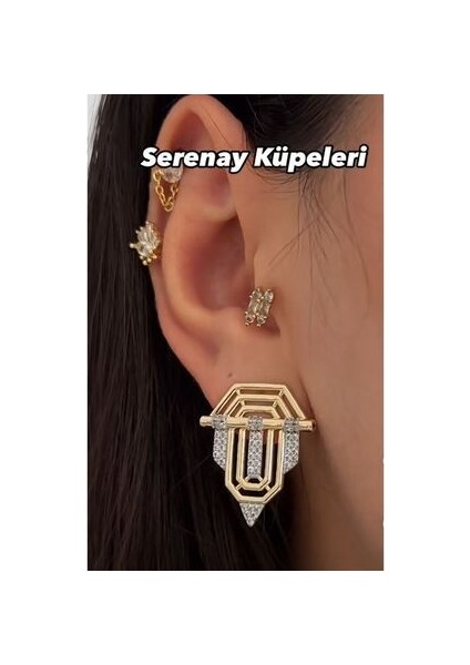 Serenay (Leyla ) Üçgen Küpe