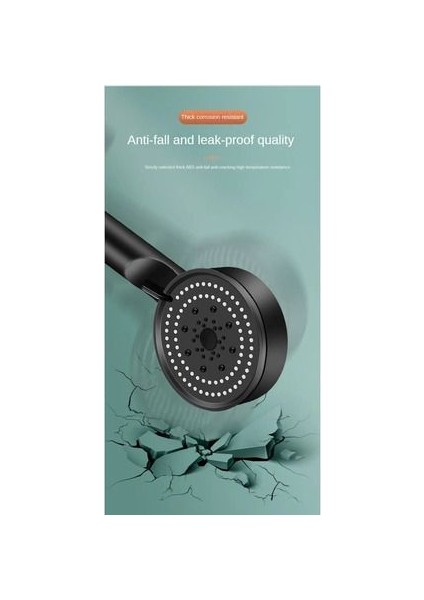 Turbo Fan Pervaneli 5 Fonksiyonlu Su Tasarruflu Duş Başlığı | Pervaneli Turbo El Duşu Siyah Banyo