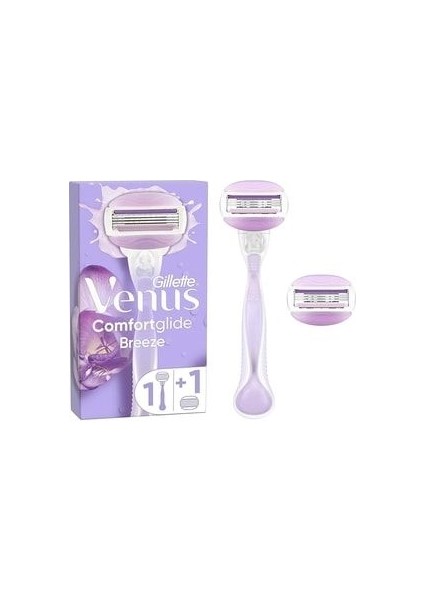 Gillette Venüs Breeze Kadın Tıraş Makinesi 2 Yedek Başlık Makyaj Çantası Hediyeli