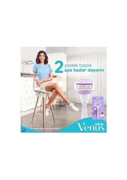 Gillette Venüs Breeze Kadın Tıraş Makinesi 2 Yedek Başlık Makyaj Çantası Hediyeli fırsatları