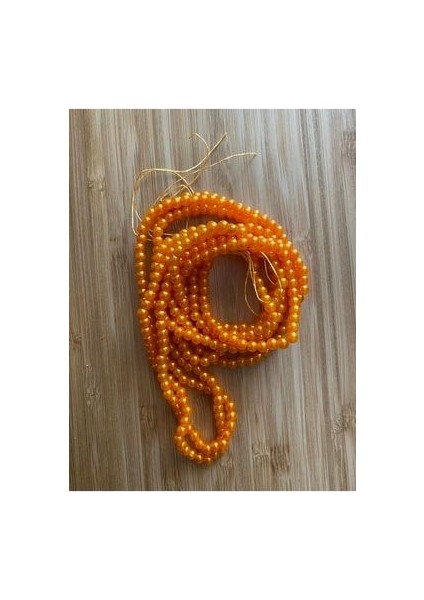 4mm Plastik Inci Boncuk 2 Dizi. Yaklaşık 400 Adet. Turuncu