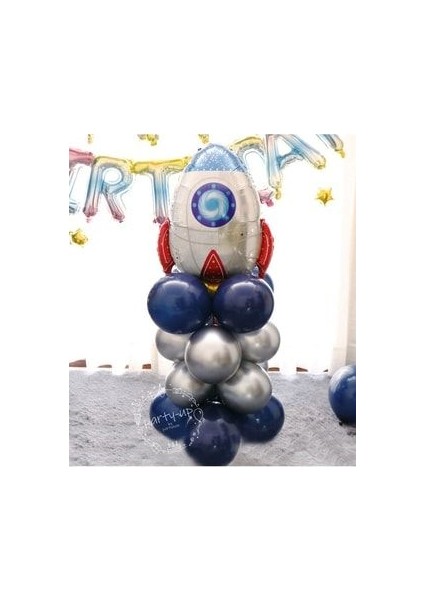 Roket Uzay Temalı Balon Karşılama Seti