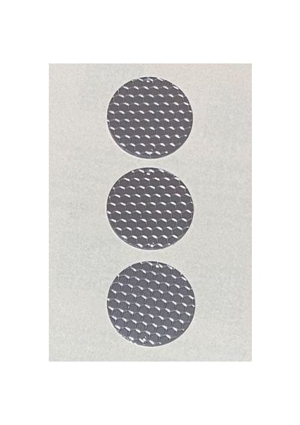 Pleksi Desenli Kalın Plastik Pul 3.2cm. 25GR. 20 Adet. Gümüş.