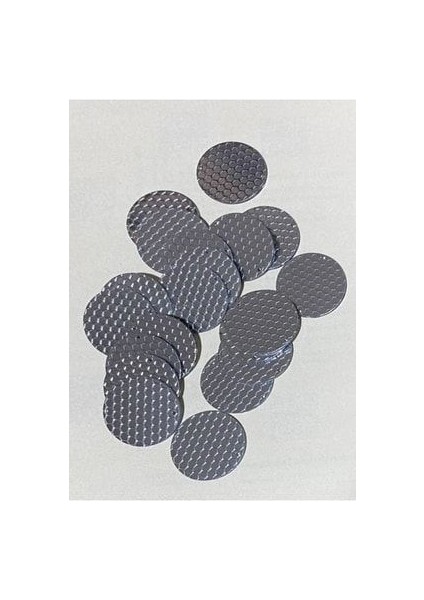 Pleksi Desenli Kalın Plastik Pul 3.2cm. 25GR. 20 Adet. Gümüş. modelleri