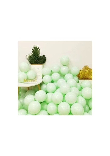 Makaron Yeşil Balon 12 Inç 30 cm 10 Adet Makron Soft Balon