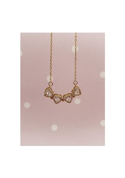 Mıknatıslı 4 Kalpli Yonca Çelik Kolye fiyatları