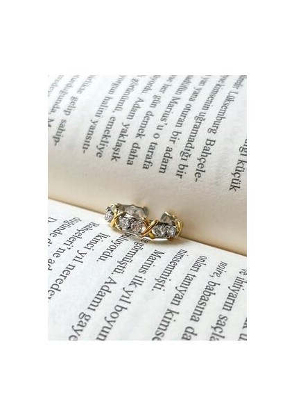 Vera Jewellery Ithal Tiff Xoxo Marka Ayarlanabilir Çelik Yüzük