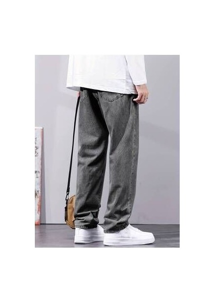 Erkek Gri Jeans Kot Baggy Pantolon fiyatları