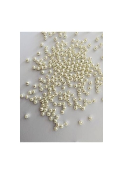 Oya, Abiye, Havlu, Takı ve Çeyizlik El Işleme Plastik Inci. No:6. Krem.