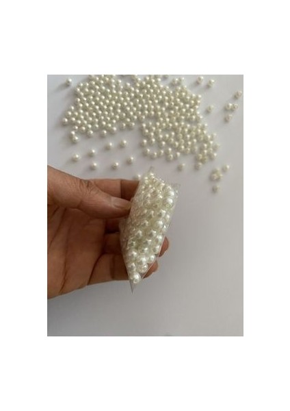 Oya, Abiye, Havlu, Takı ve Çeyizlik El Işleme Plastik Inci. No:6. Krem. indirimleri