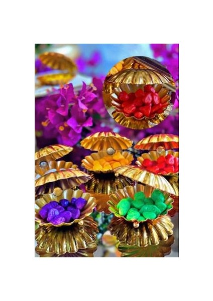 Metal 6 Lı Gold Midye Lokumluk Drajelik Istiridye Kahve Yanı Sunum fiyatları