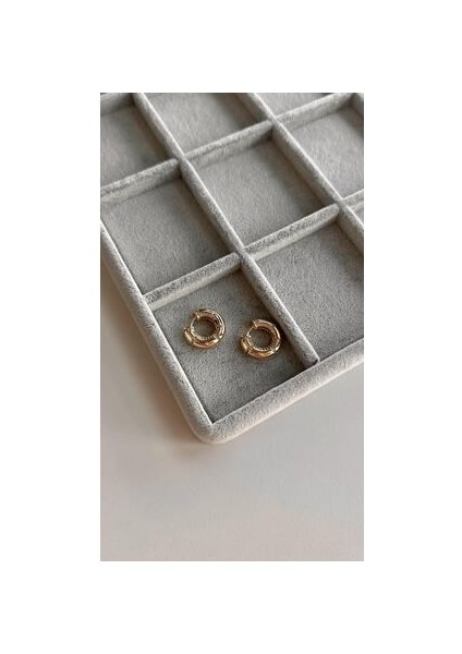 Yeni Sezon Gold Zirkon Taşlı Halka Küpe modelleri