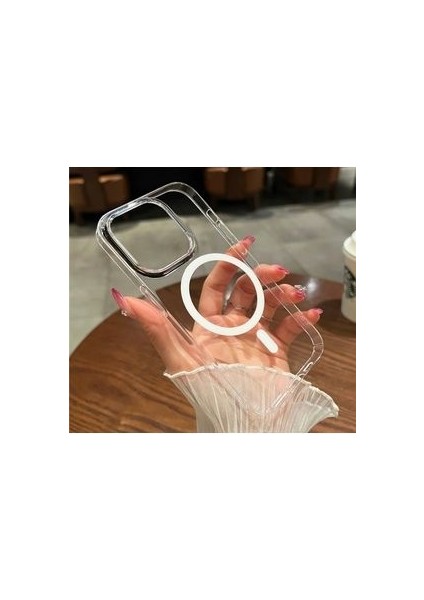 iPhone 11 Uyumlu Sararmaz Magsafe Mika Hafif Sert Parlak Şeffaf Kapak Kılıf