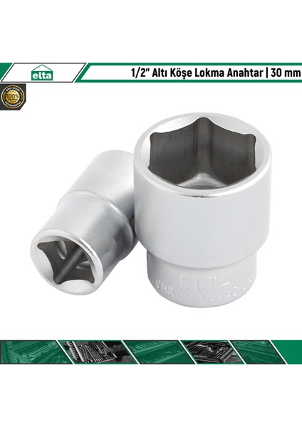 1/2” Altı Köşe Lokma Anahtar | 30 mm