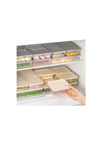 18'li Renkli Buzdolabı Düzenleyici Buzluk ve Mikrodalga Saklama Kabı 2X2400-4X1200-4X1170-8X600 Ml. fiyatları