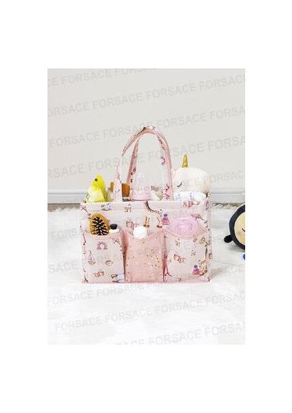 Çok Gözlü Baby Bakım Çantası Pembe