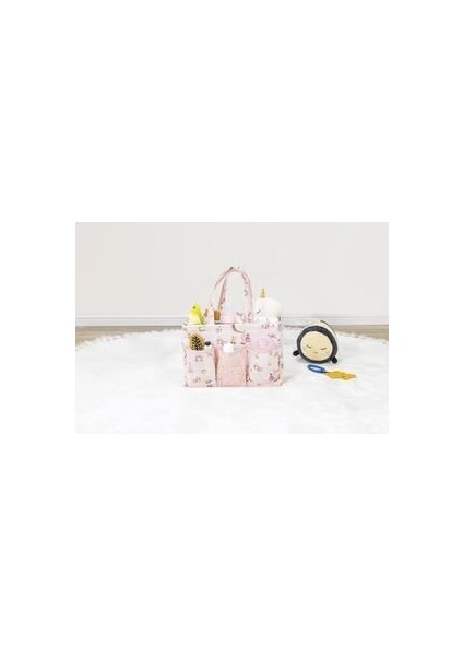 Çok Gözlü Baby Bakım Çantası Pembe modelleri