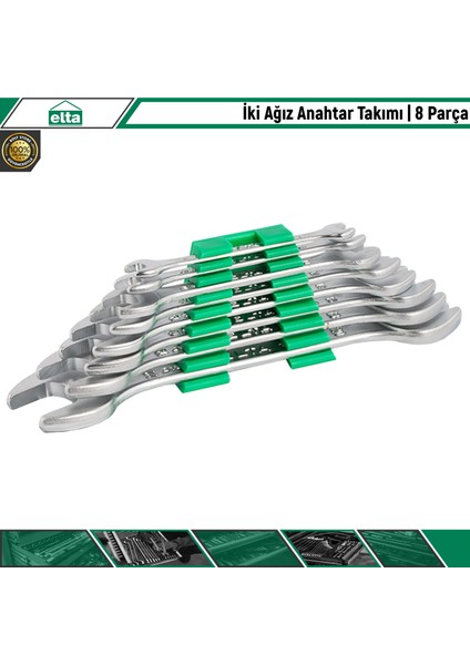 İki Ağız Anahtar Takımı 8 Parça