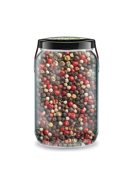 Renkli Karabiber Bi Kavanoz 660 Cc. Cam Kavanozda 4 Renk Mix Tane Karabiber 4 Color Peppercorn