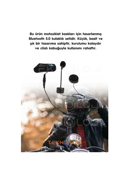 Kask Kulaklığı Intercom Bluetooth Mikrofonlu Kasklar Ile Uyumlu Motosiklet Kulaklığı Gürültüengellme