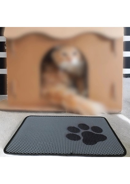 Chandler Home Un Pie Gri 40X60 cm Elekli Kedi Kumu Paspası